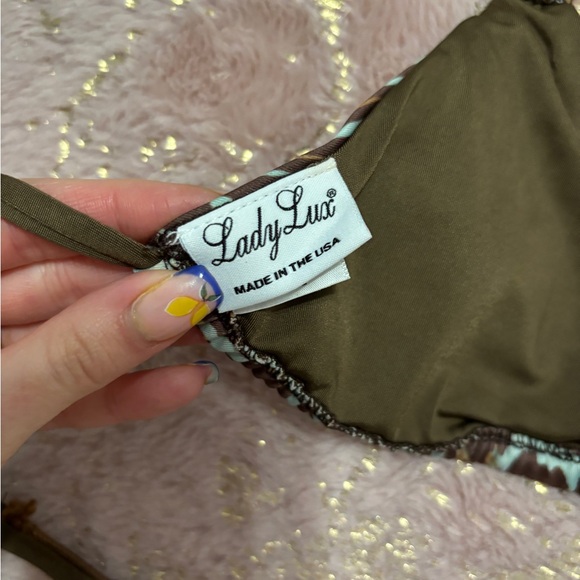 LADY LUX SWIMWEAR safari/ leopard print bikini set - Picture 4 of 4